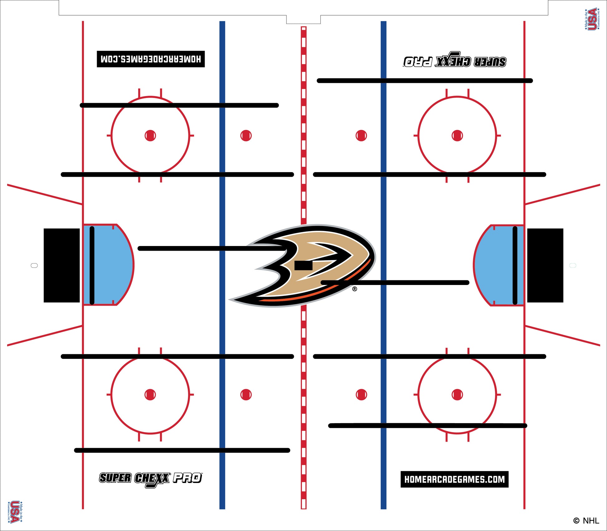 Anaheim Ducks NHL Super Chexx Pro Bubble Hockey Arcade Innovative Concepts in Entertainment