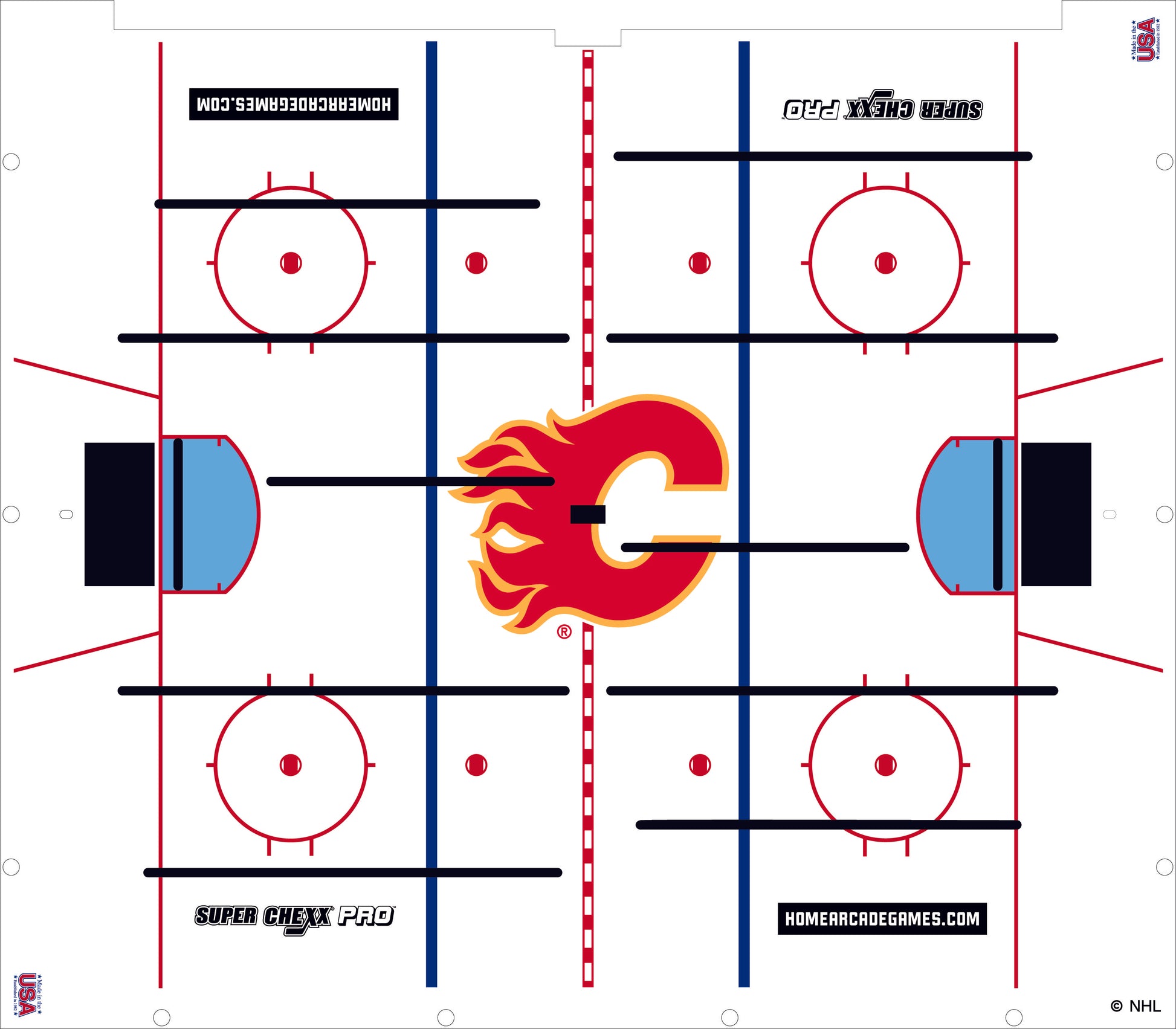Calgary Flames NHL Super Chexx Pro Bubble Hockey Arcade Innovative Concepts in Entertainment