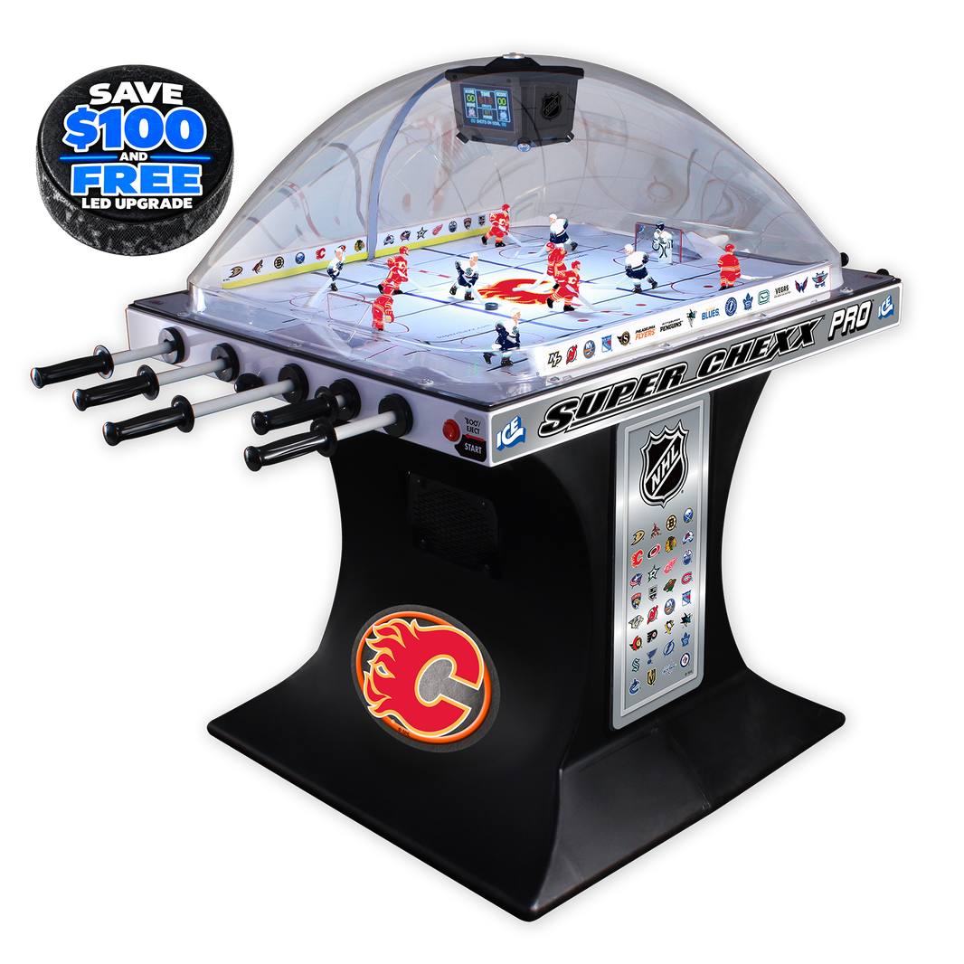 Calgary Flames NHL Super Chexx Pro Bubble Hockey Arcade Innovative Concepts in Entertainment