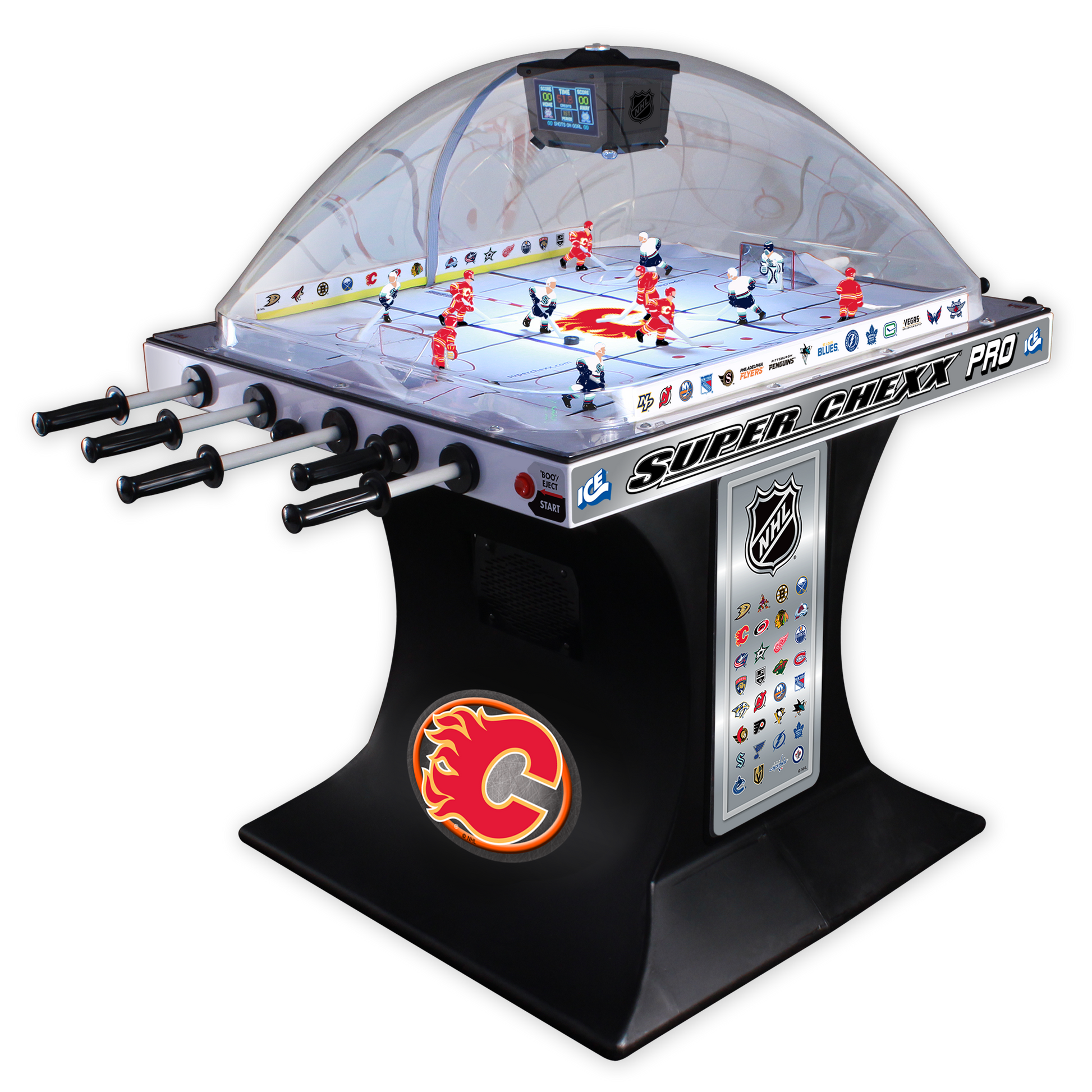 Calgary Flames NHL Super Chexx Pro Bubble Hockey Arcade Innovative Concepts in Entertainment   