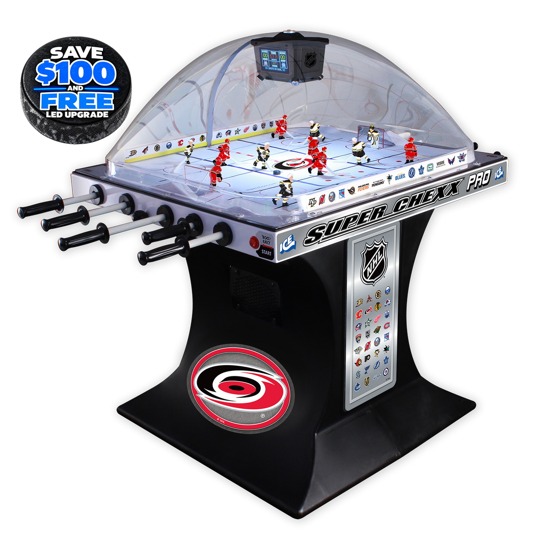Carolina Hurricanes NHL Super Chexx Pro Bubble Hockey Arcade Innovative Concepts in Entertainment