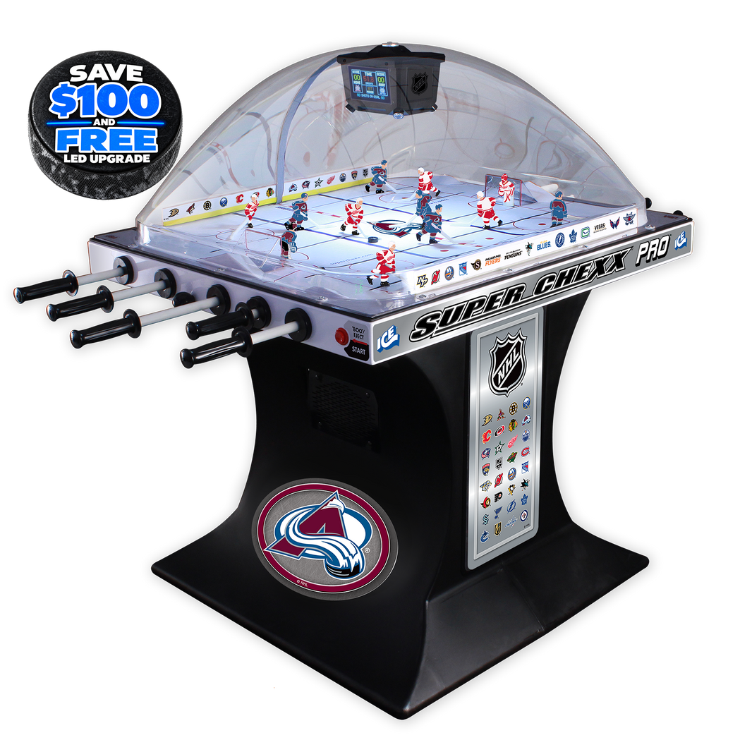 Colorado Avalanche NHL Super Chexx Pro Bubble Hockey Arcade Innovative Concepts in Entertainment