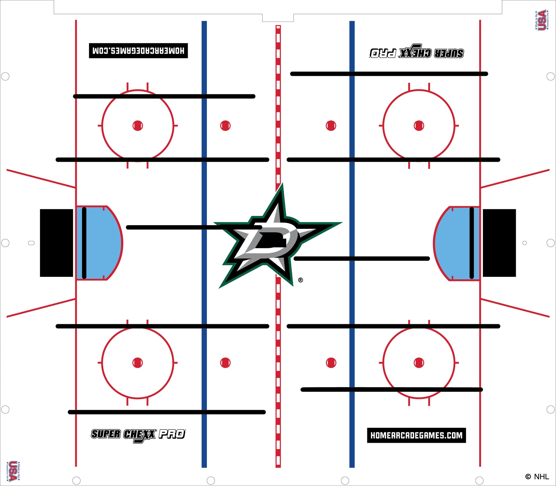Dallas Stars NHL Super Chexx Pro Bubble Hockey Arcade Innovative Concepts in Entertainment