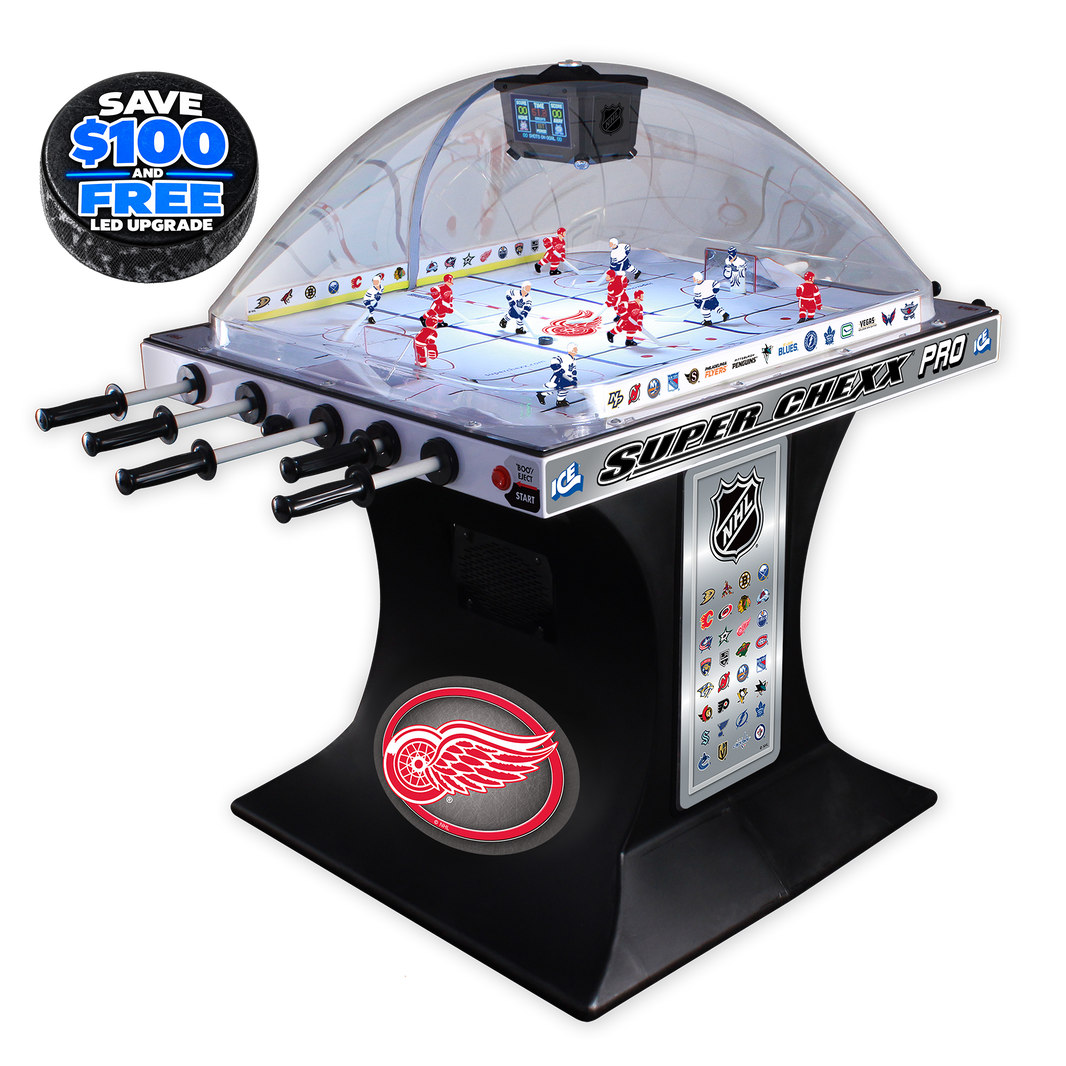 Detroit Red Wings NHL Super Chexx Pro Bubble Hockey Arcade Innovative Concepts in Entertainment
