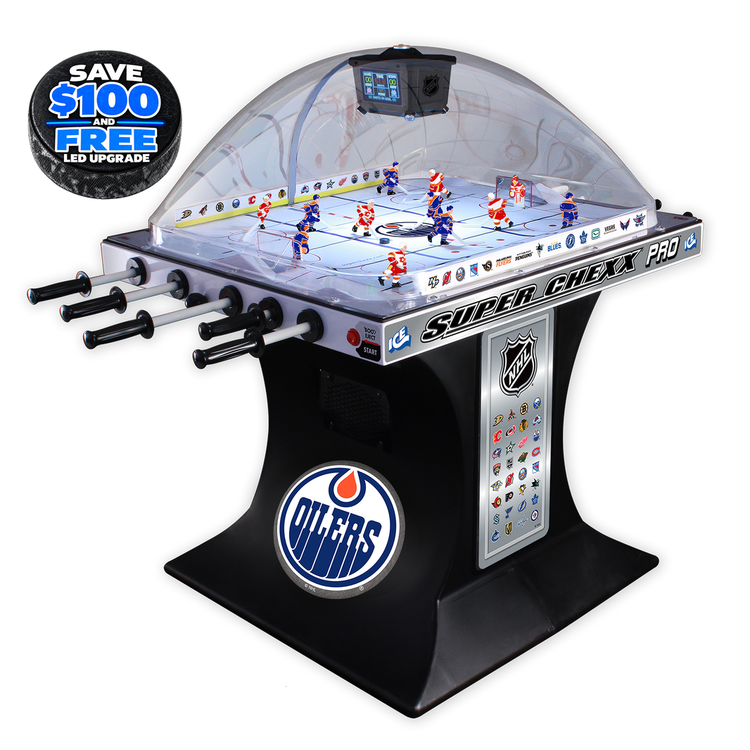 Edmonton Oilers NHL Super Chexx Pro Bubble Hockey Arcade Innovative Concepts in Entertainment