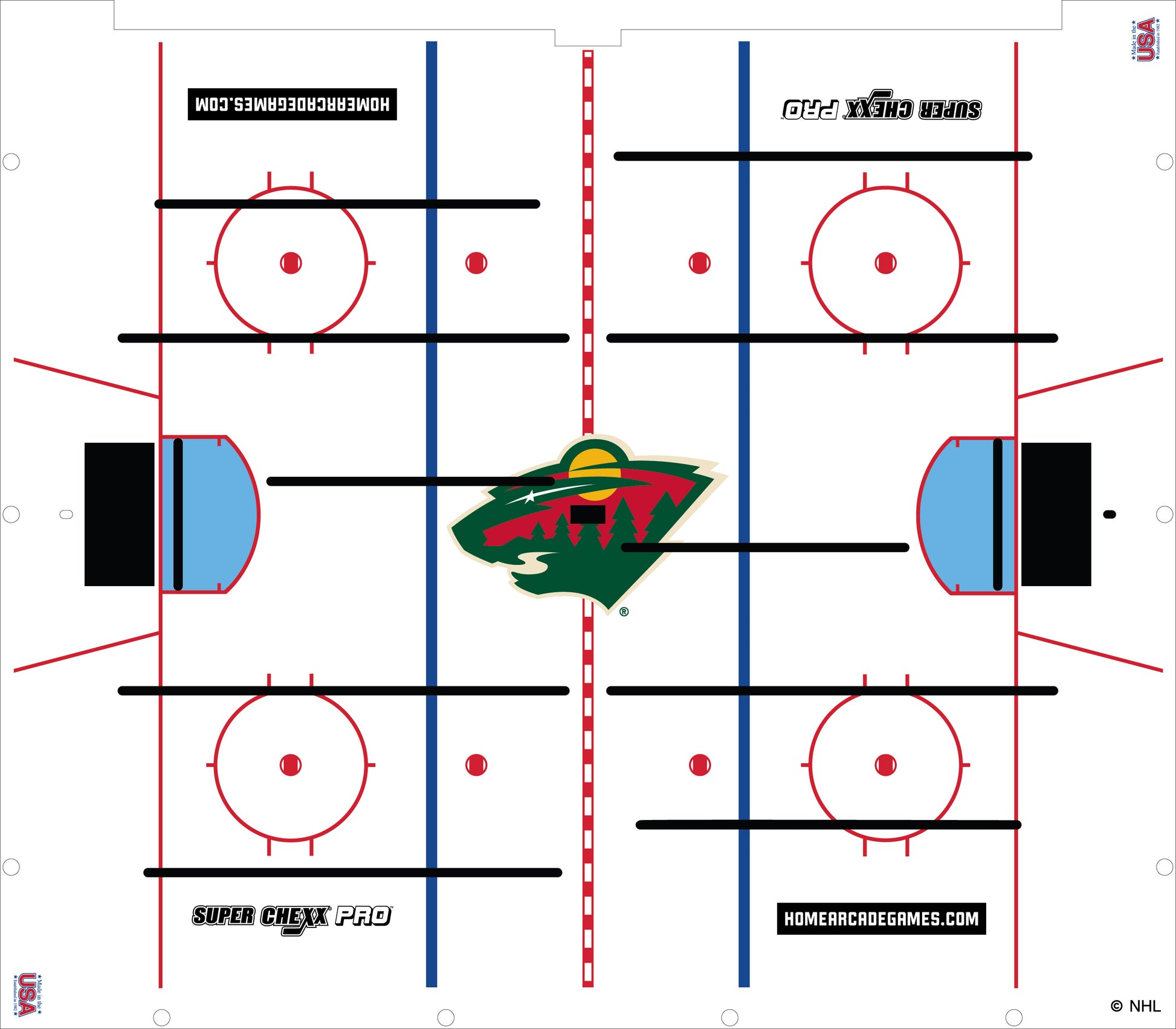 Minnesota Wild NHL Super Chexx Pro Bubble Hockey Arcade Innovative Concepts in Entertainment