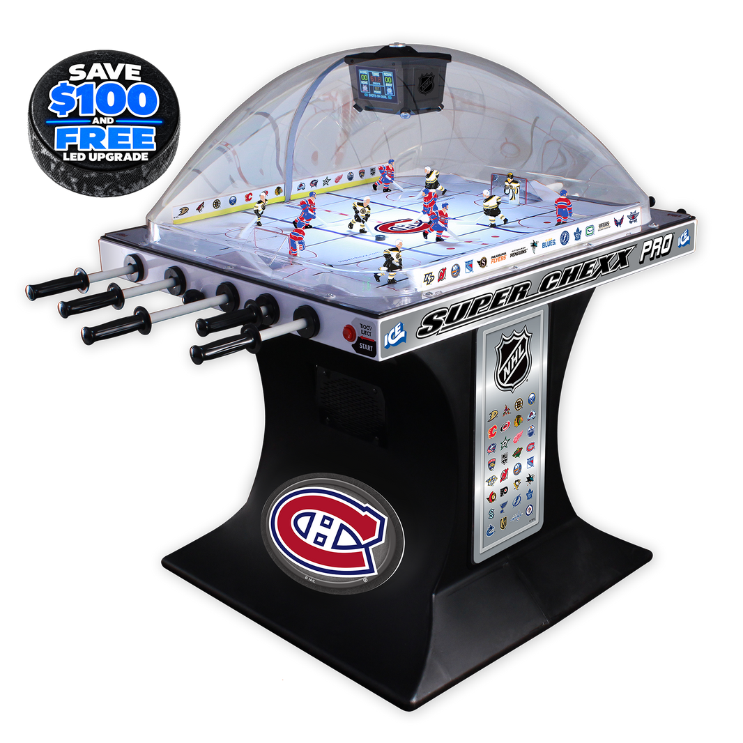 Montreal Canadiens NHL Super Chexx Pro Bubble Hockey Arcade Innovative Concepts in Entertainment
