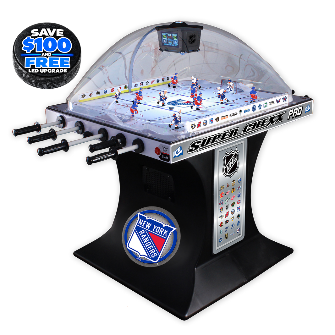 New York Rangers NHL Super Chexx Pro Bubble Hockey Arcade Innovative Concepts in Entertainment