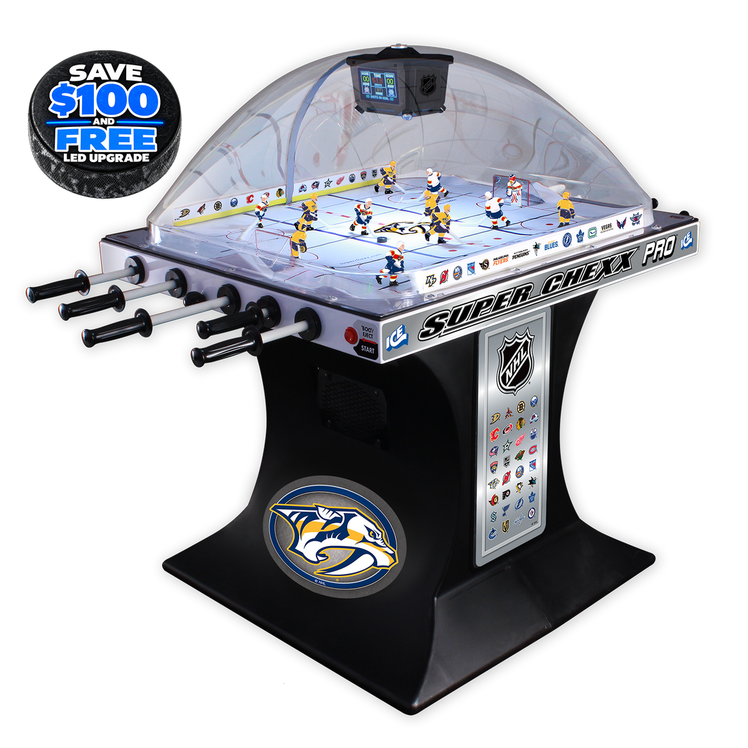 Nashville Predators NHL Super Chexx Pro Bubble Hockey Arcade Innovative Concepts in Entertainment