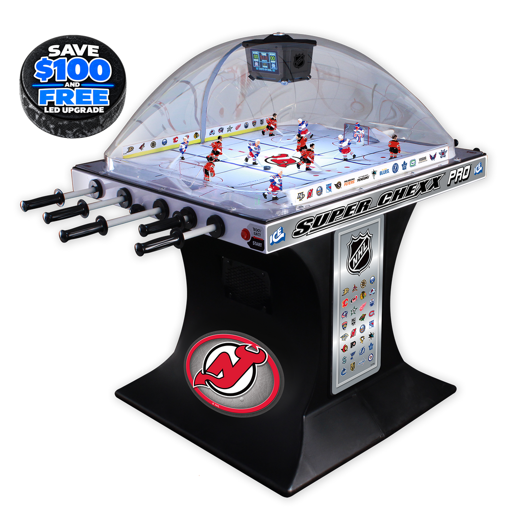 New Jersey Devils NHL Super Chexx Pro Bubble Hockey Arcade Innovative Concepts in Entertainment