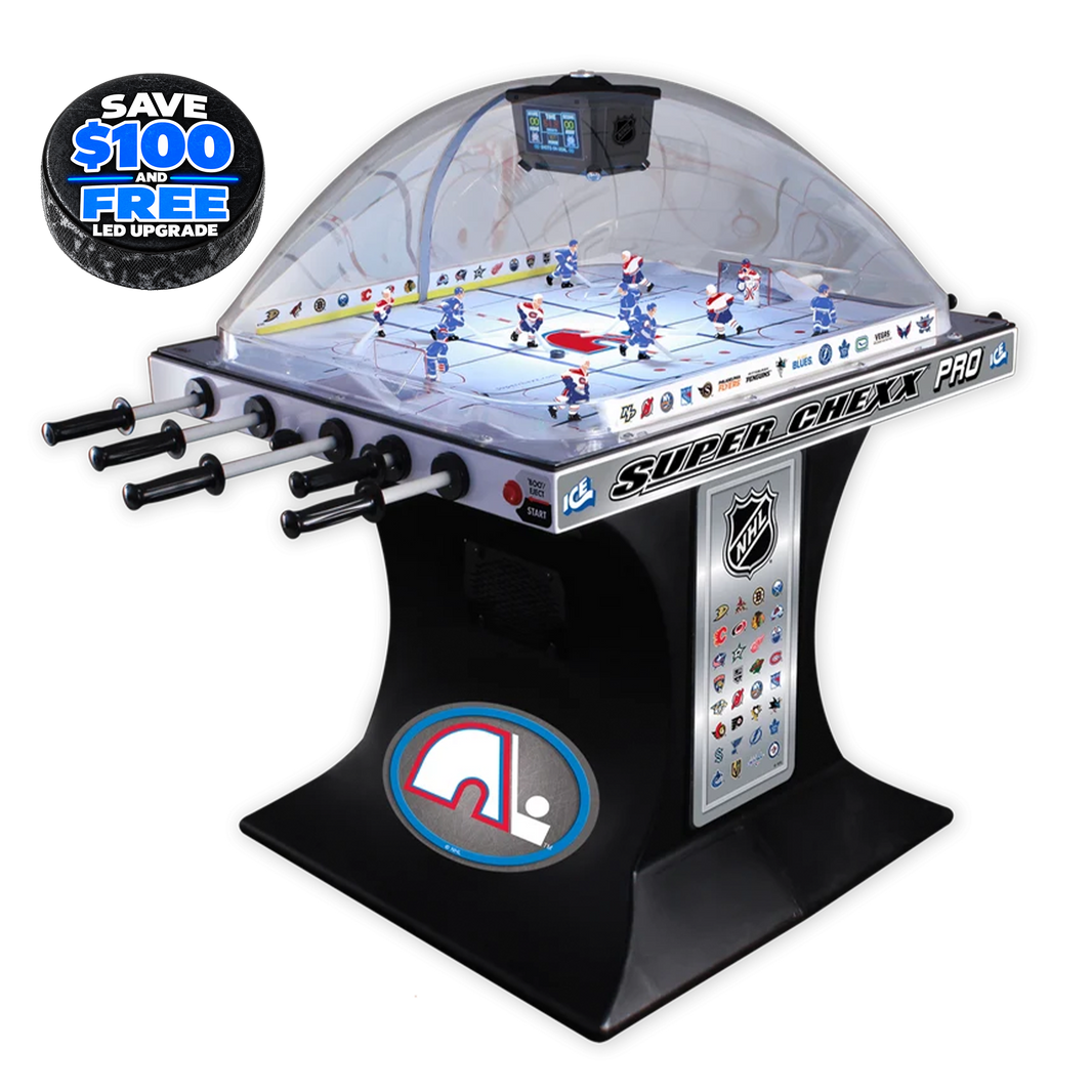 Quebec Nordiques NHL Super Chexx Pro Bubble Hockey Arcade Innovative Concepts in Entertainment