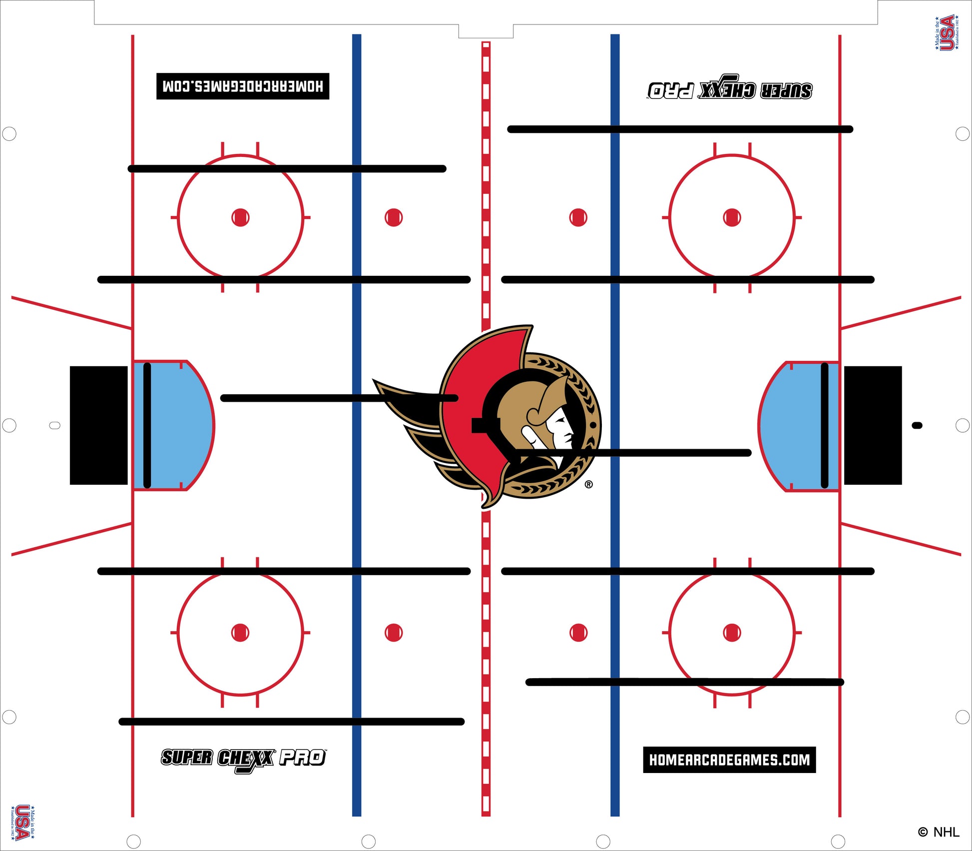 Ottawa Senators NHL Super Chexx Pro Bubble Hockey Arcade Innovative Concepts in Entertainment