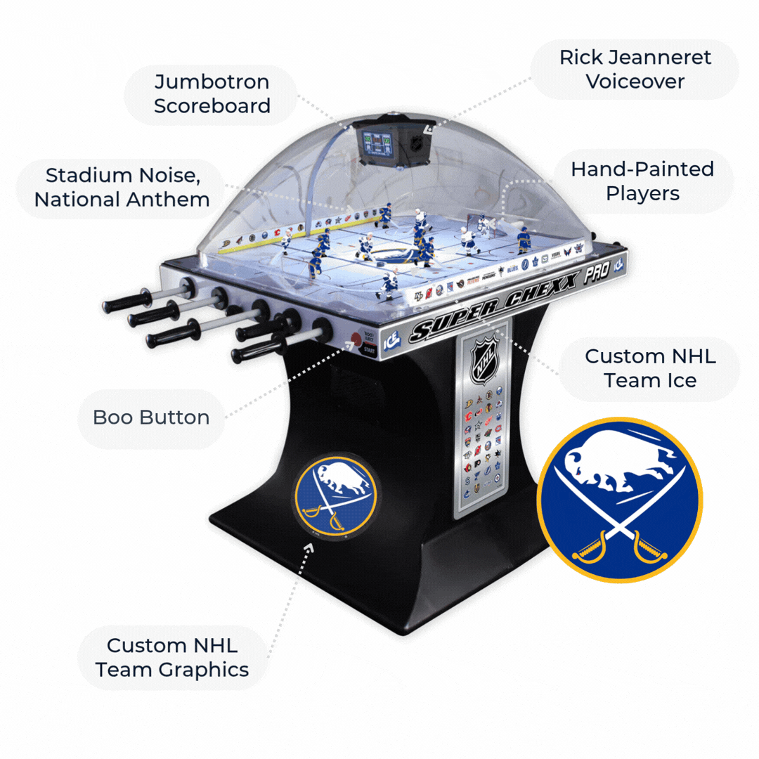 100 Year Anniversary Boston Bruins NHL Super Chexx Pro Bubble Hockey Arcade Innovative Concepts in Entertainment