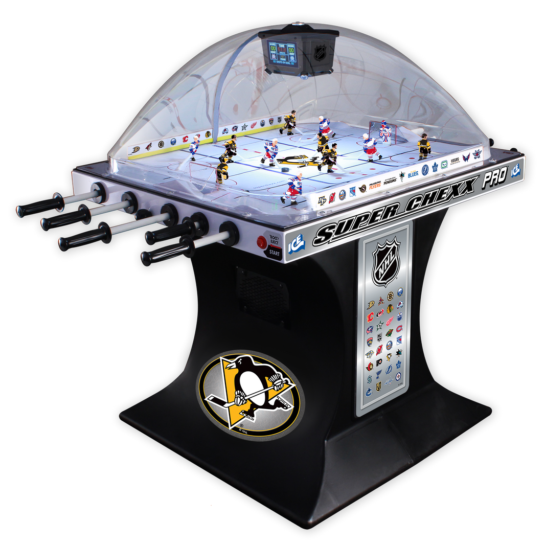 Pittsburgh Penguins NHL Super Chexx Pro Bubble Hockey Arcade Innovative Concepts in Entertainment   