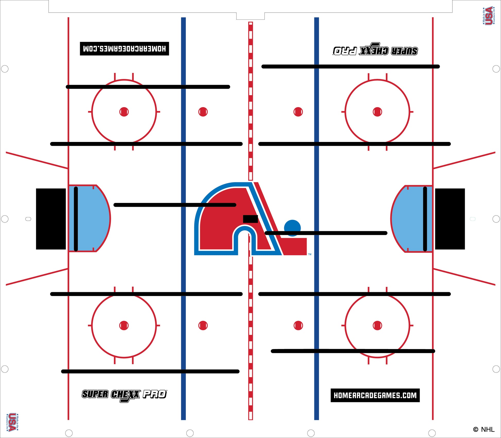 Quebec Nordiques NHL Super Chexx Pro Bubble Hockey Arcade Innovative Concepts in Entertainment