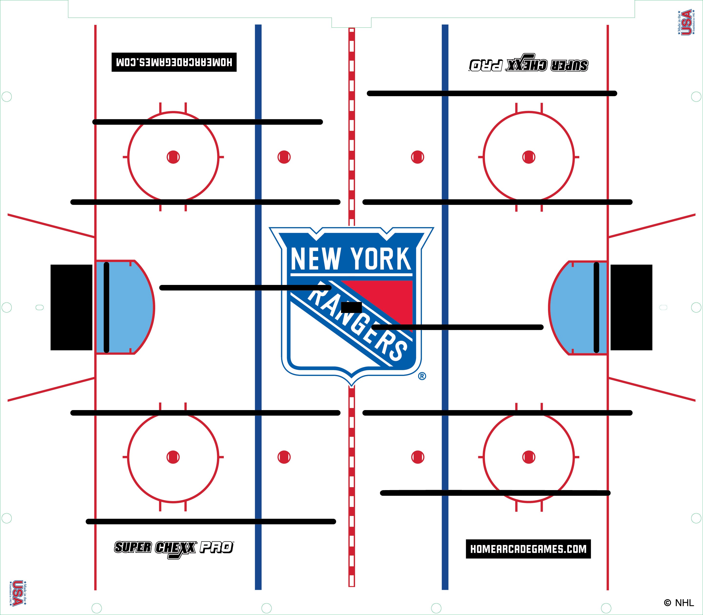 New York Rangers NHL Super Chexx Pro Bubble Hockey – Super Chexx Store
