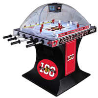 100-year Anniversary Chicago Blackhawks NHL Super Chexx Pro Bubble Hockey - For pricing information please contact ABT Electronics 847-544-2866 Arcade Innovative Concepts in Entertainment