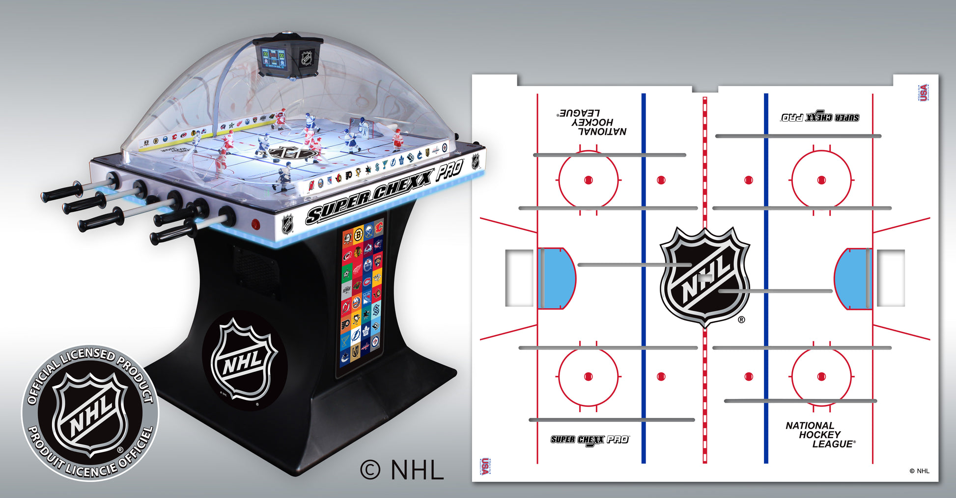NHL Super Chexx Pro Bubble Hockey Arcade Innovative Concepts in Entertainment