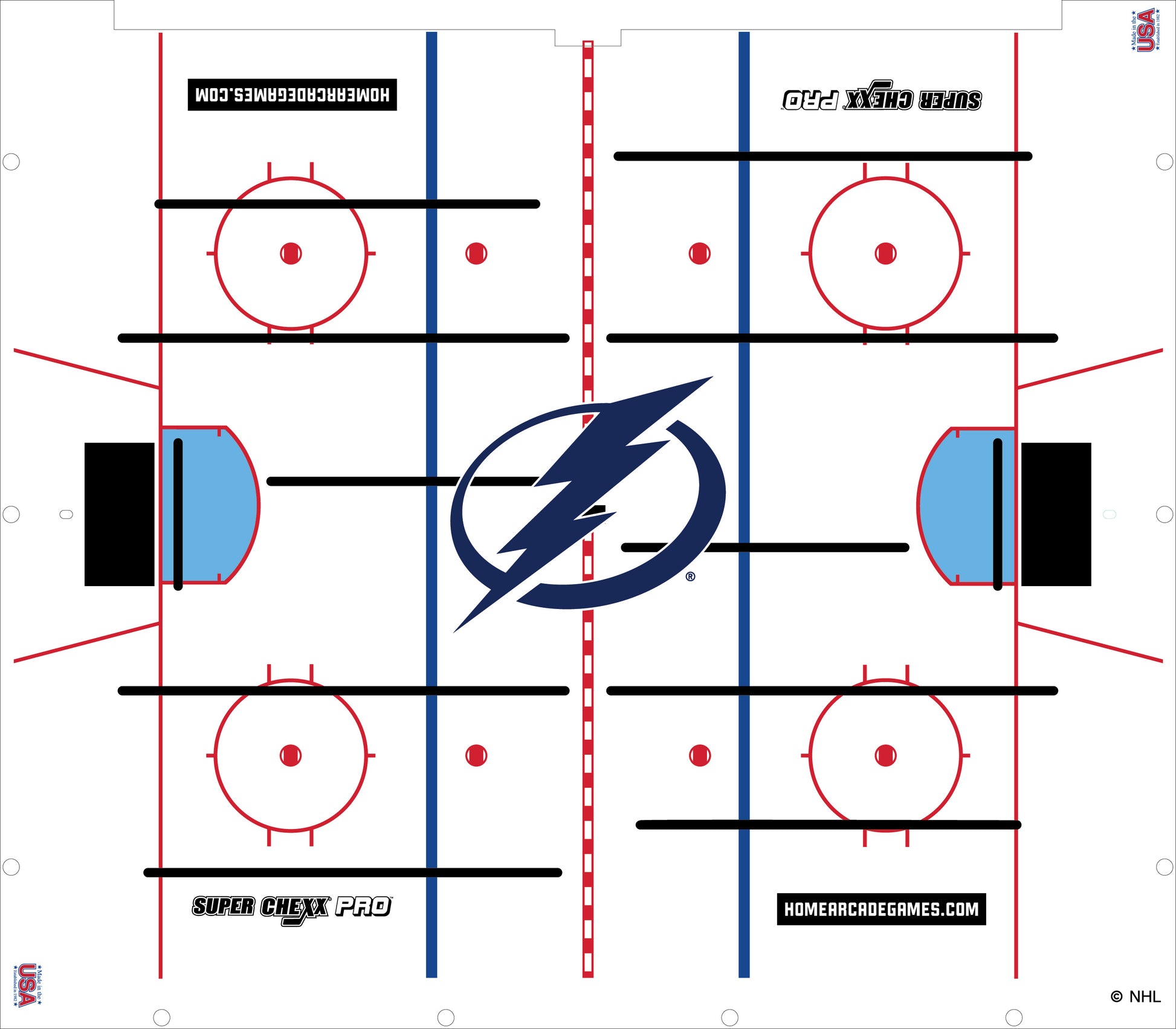 Tampa Bay Lightning NHL Super Chexx Pro Bubble Hockey Arcade Innovative Concepts in Entertainment