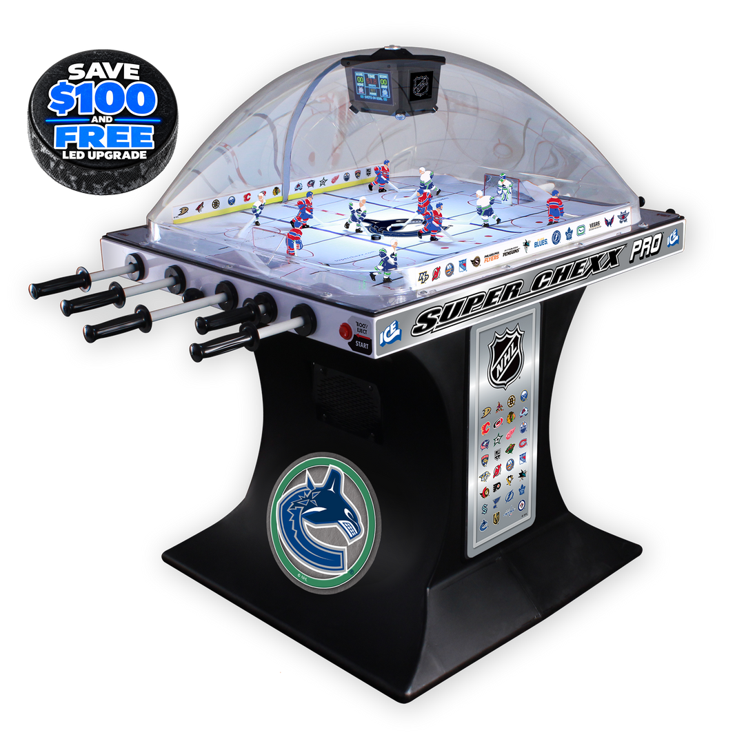 Vancouver Canucks NHL Super Chexx Pro Bubble Hockey Arcade Innovative Concepts in Entertainment