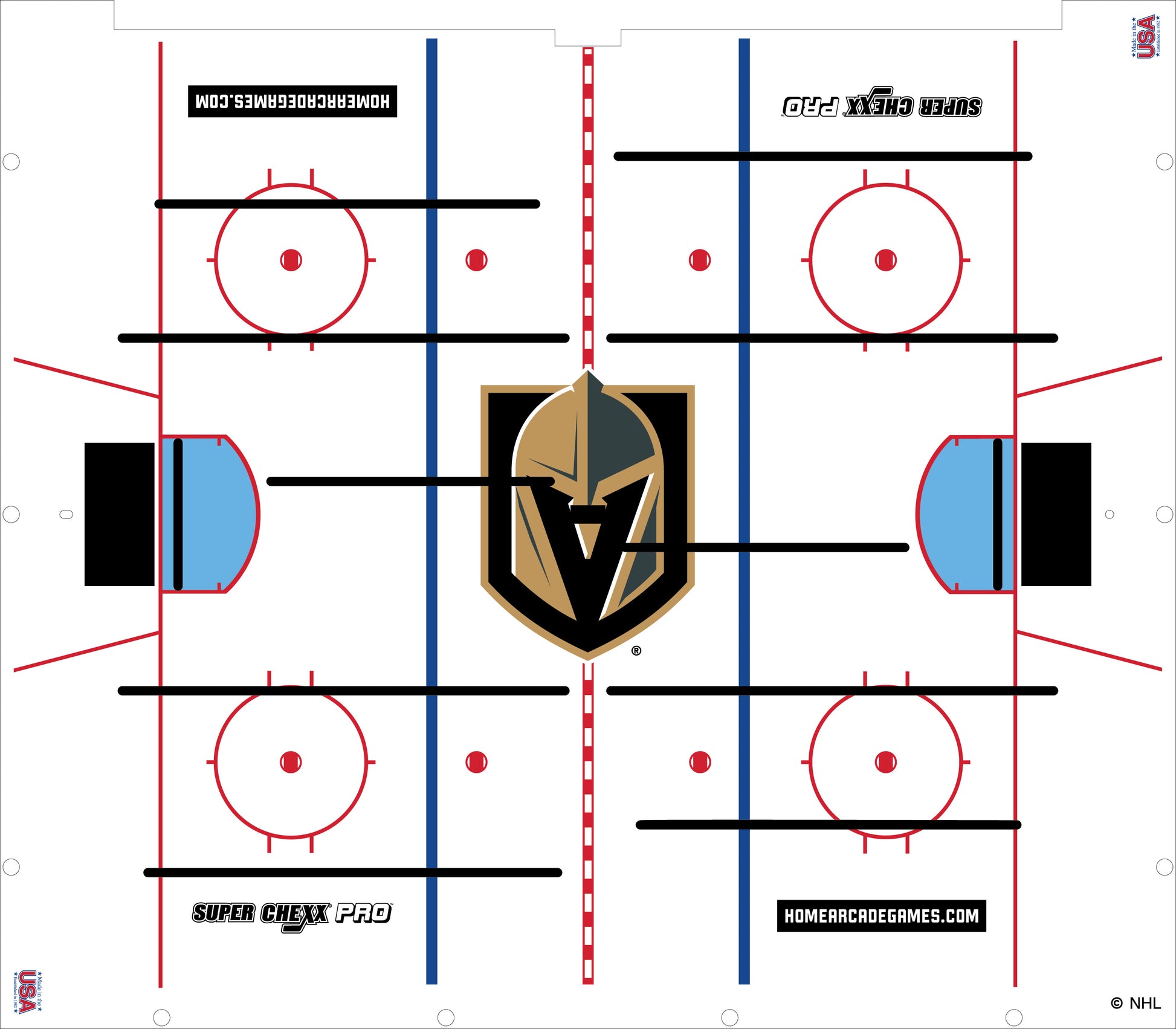 Vegas Golden Knights NHL Super Chexx Pro Bubble Hockey Arcade Innovative Concepts in Entertainment