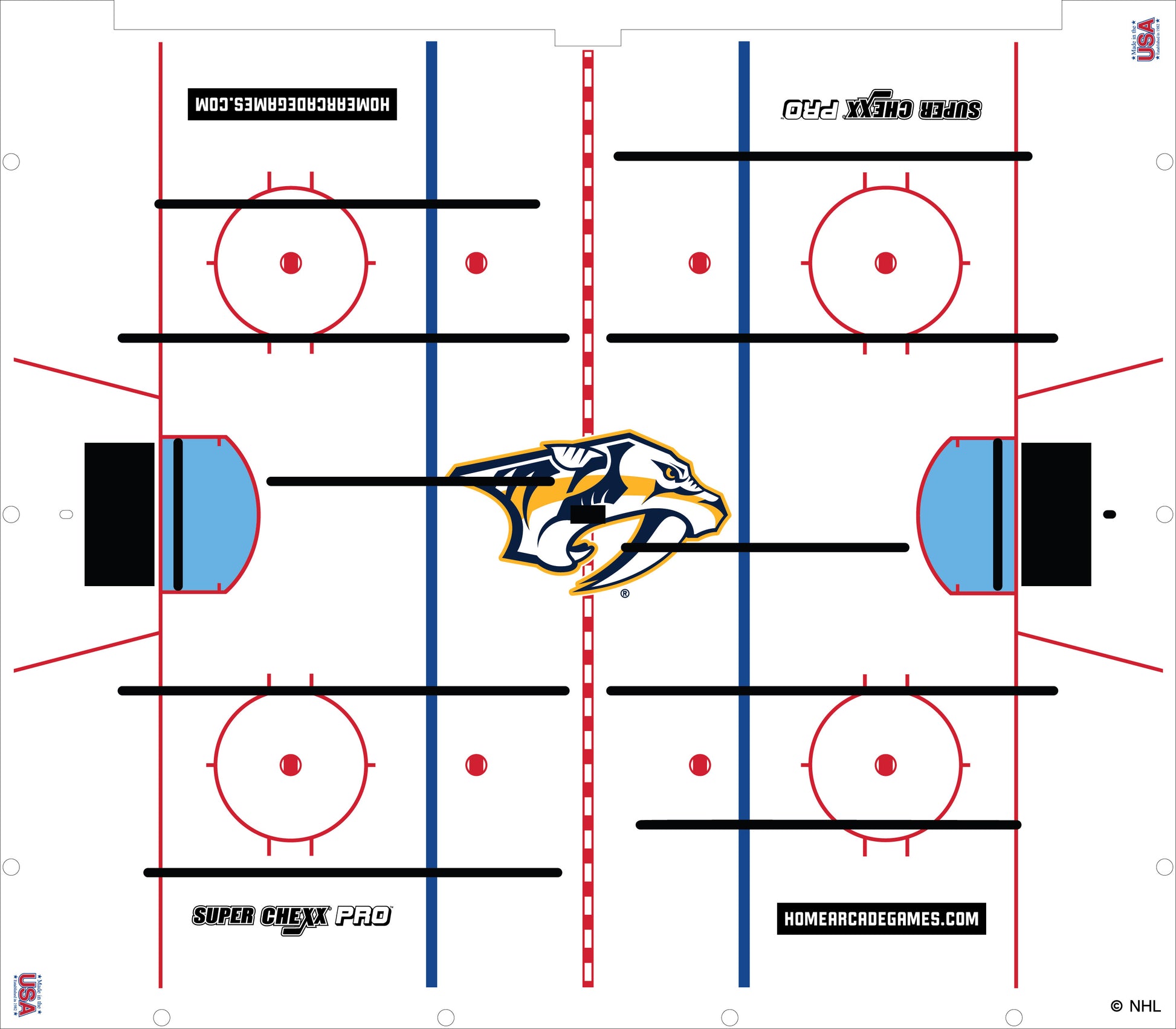 Nashville Predators NHL Super Chexx Pro Bubble Hockey Arcade Innovative Concepts in Entertainment