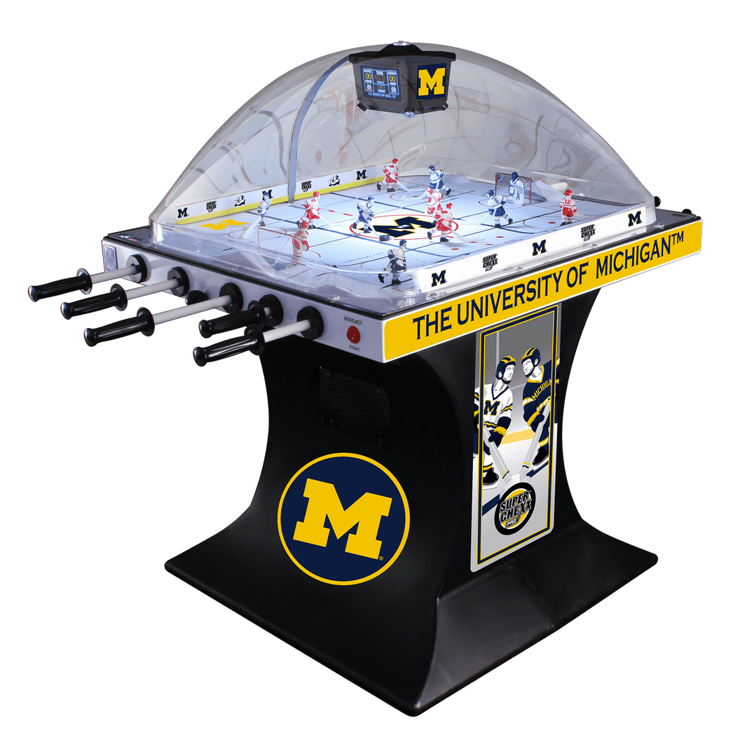 University of Michigan Super Chexx PRO® Bubble Hockey Arcade Innovative Concepts in Entertainment